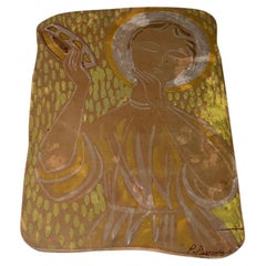 Pannello in ceramica del Medioevo di Pompeo Pianezzola da Nove, Italy