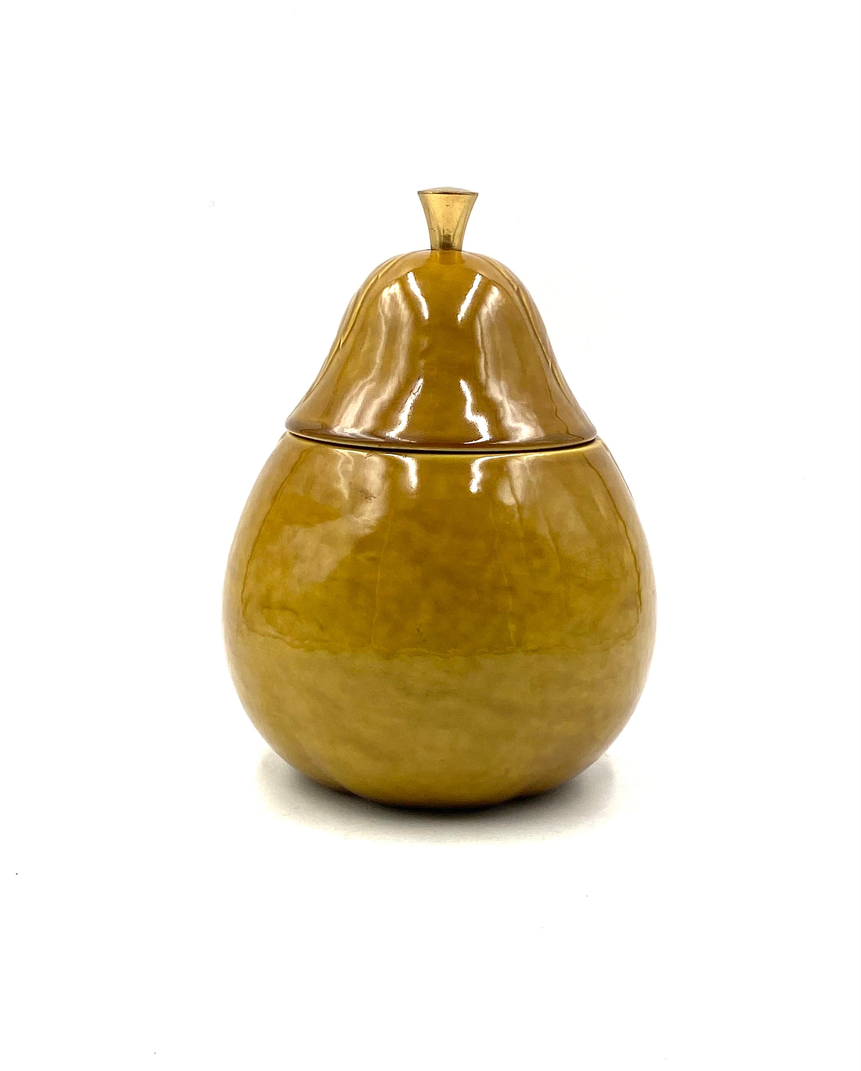 Midcentury ceramic pear shaped ice bucket, France 1960s For Sale 4