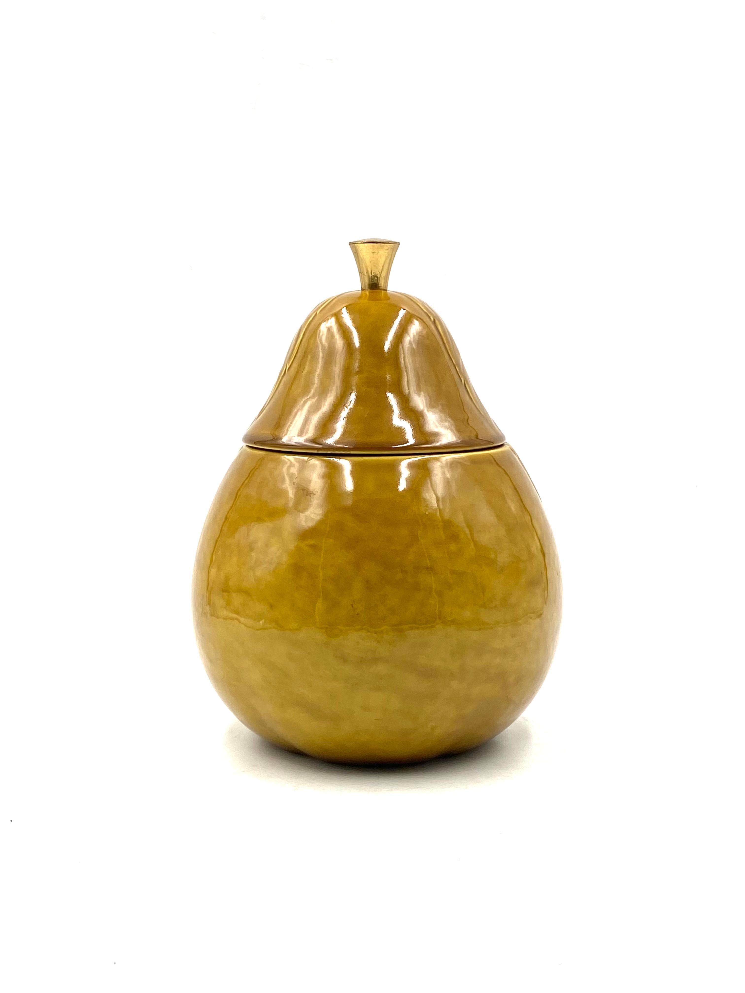 Midcentury ceramic pear shaped ice bucket, France 1960s For Sale 5