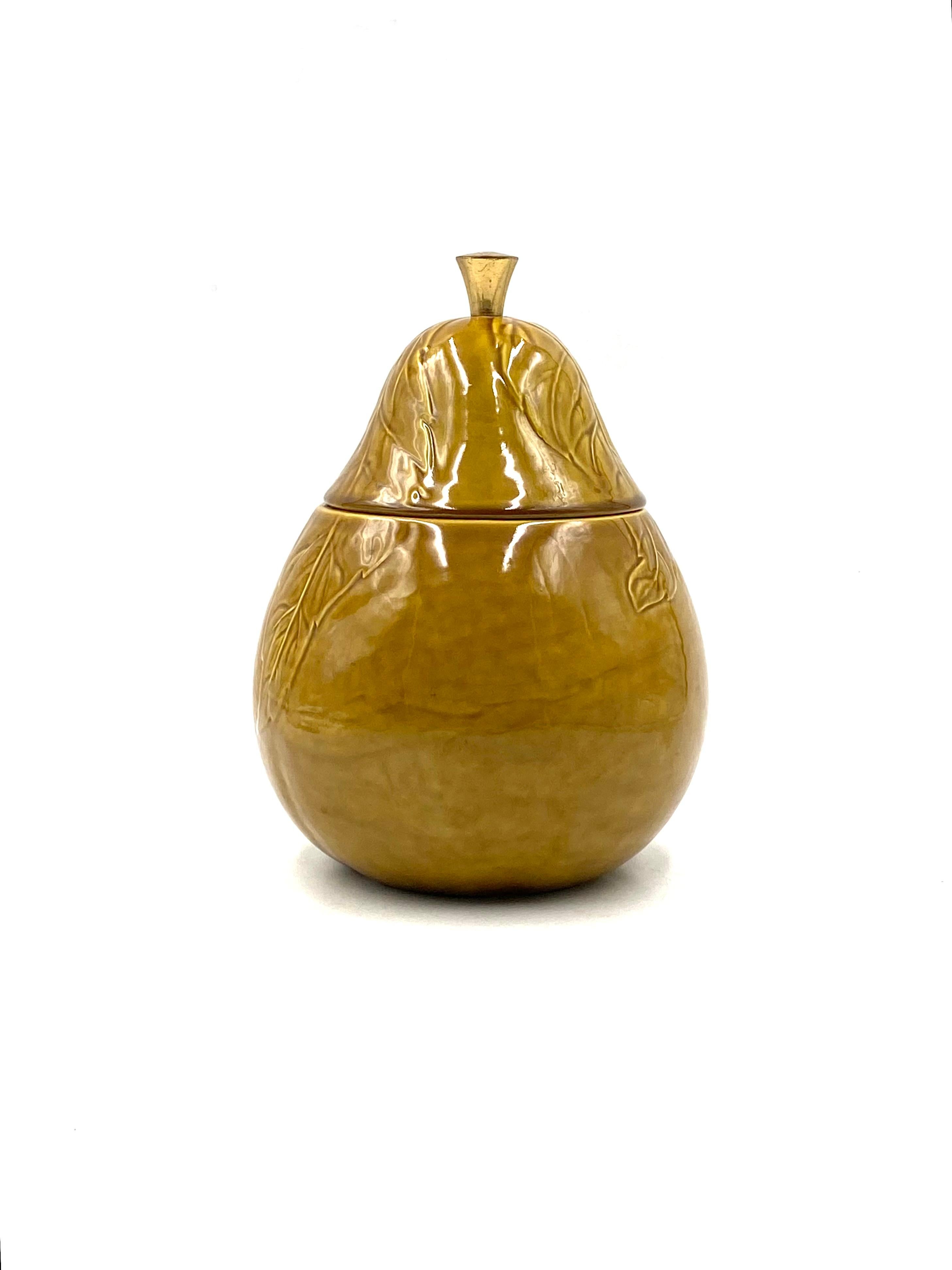 Midcentury ceramic pear shaped ice bucket, France 1960s For Sale 7