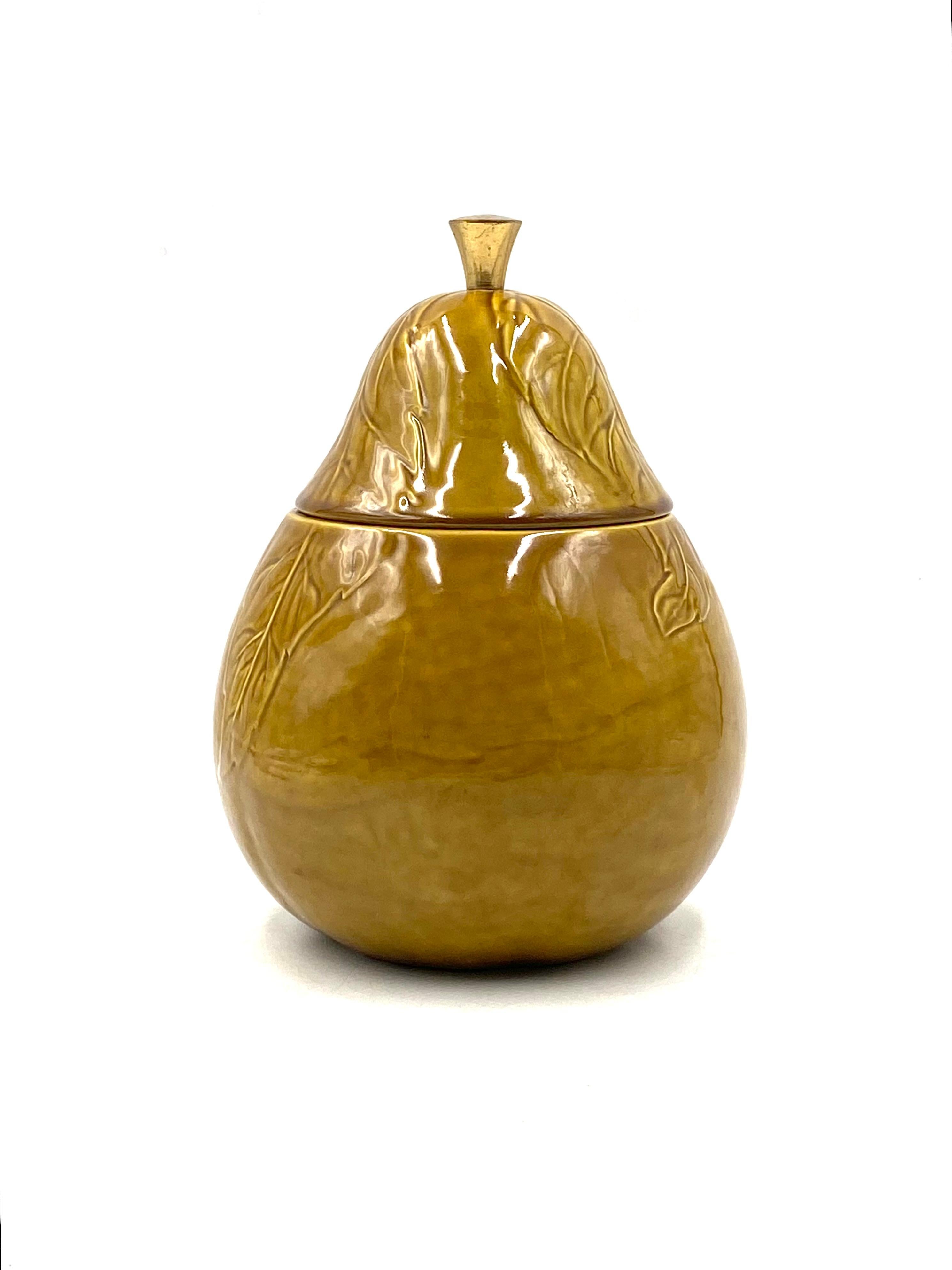 Midcentury ceramic pear shaped ice bucket, France 1960s For Sale 8