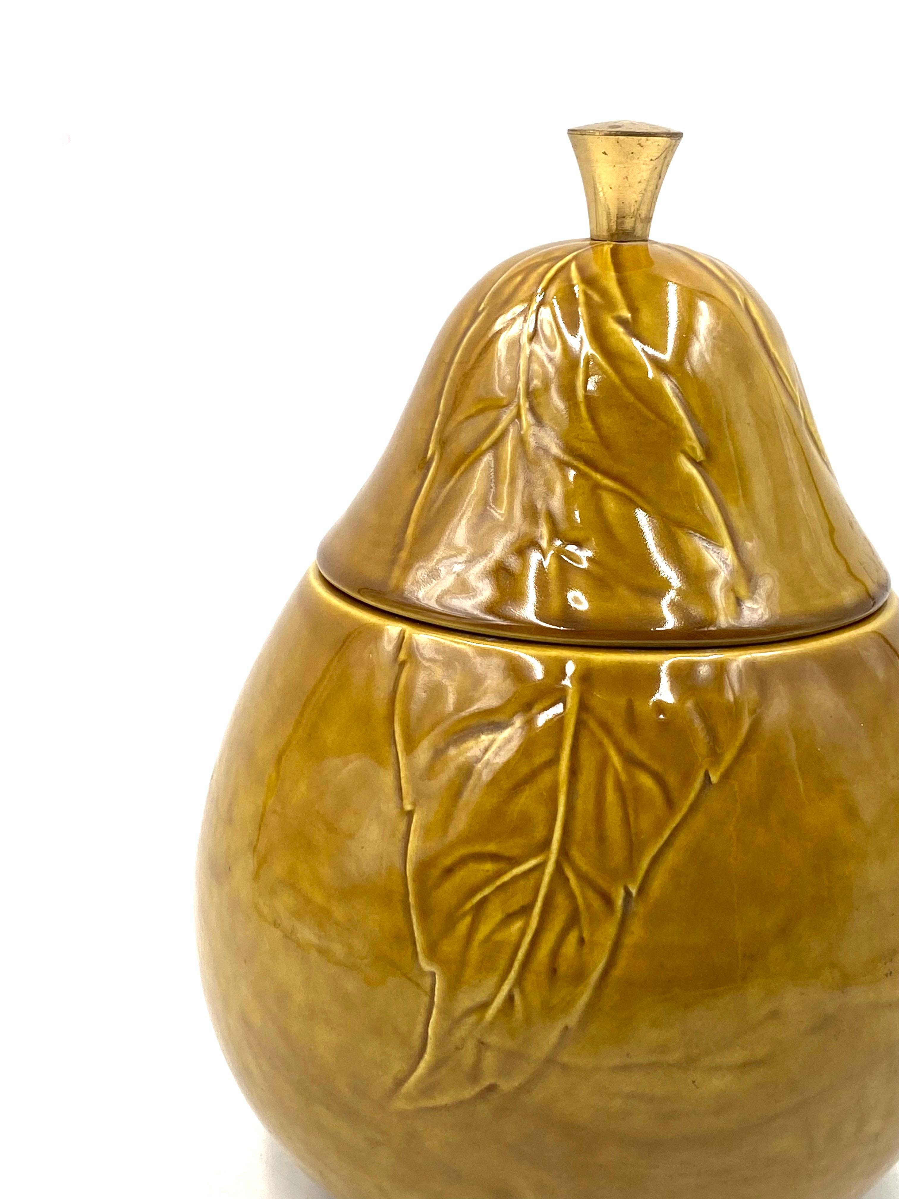 Midcentury ceramic pear shaped ice bucket, France 1960s For Sale 9