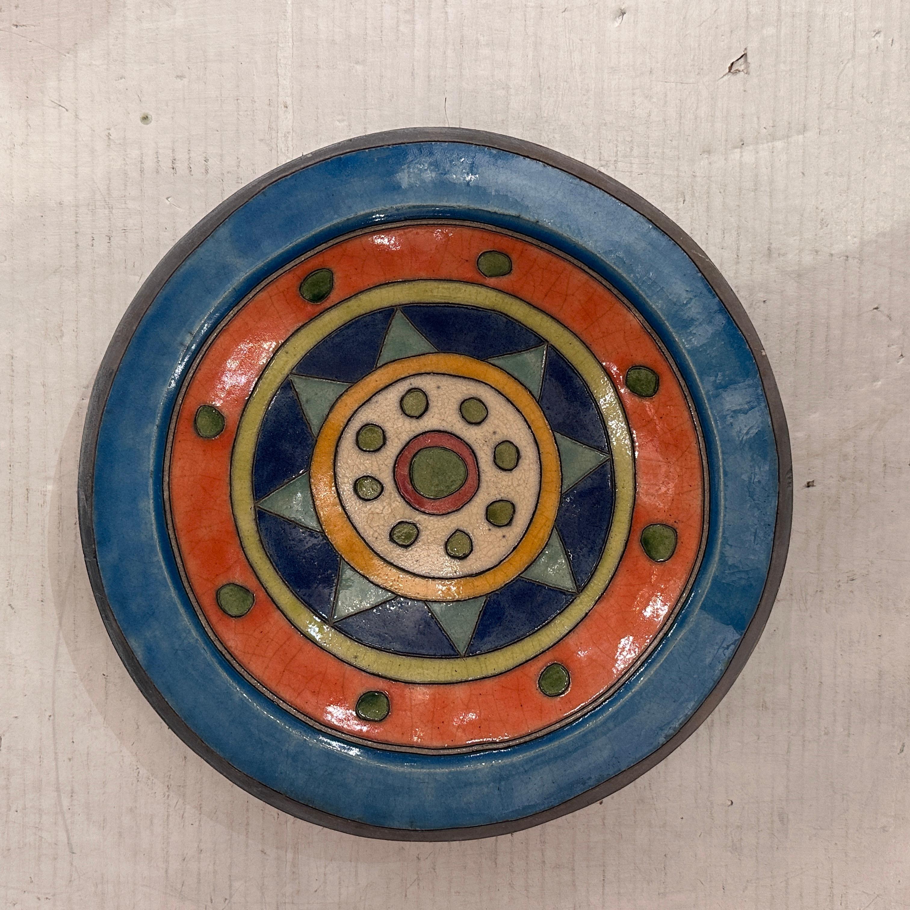 Midcentury Ceramic Plate (Keramik) im Angebot