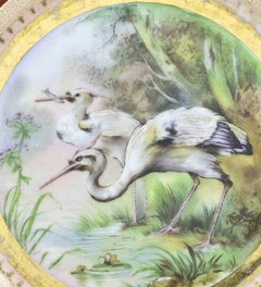 Midcentury Ceramic Plate with Bird by Richard Ginori, 1950s