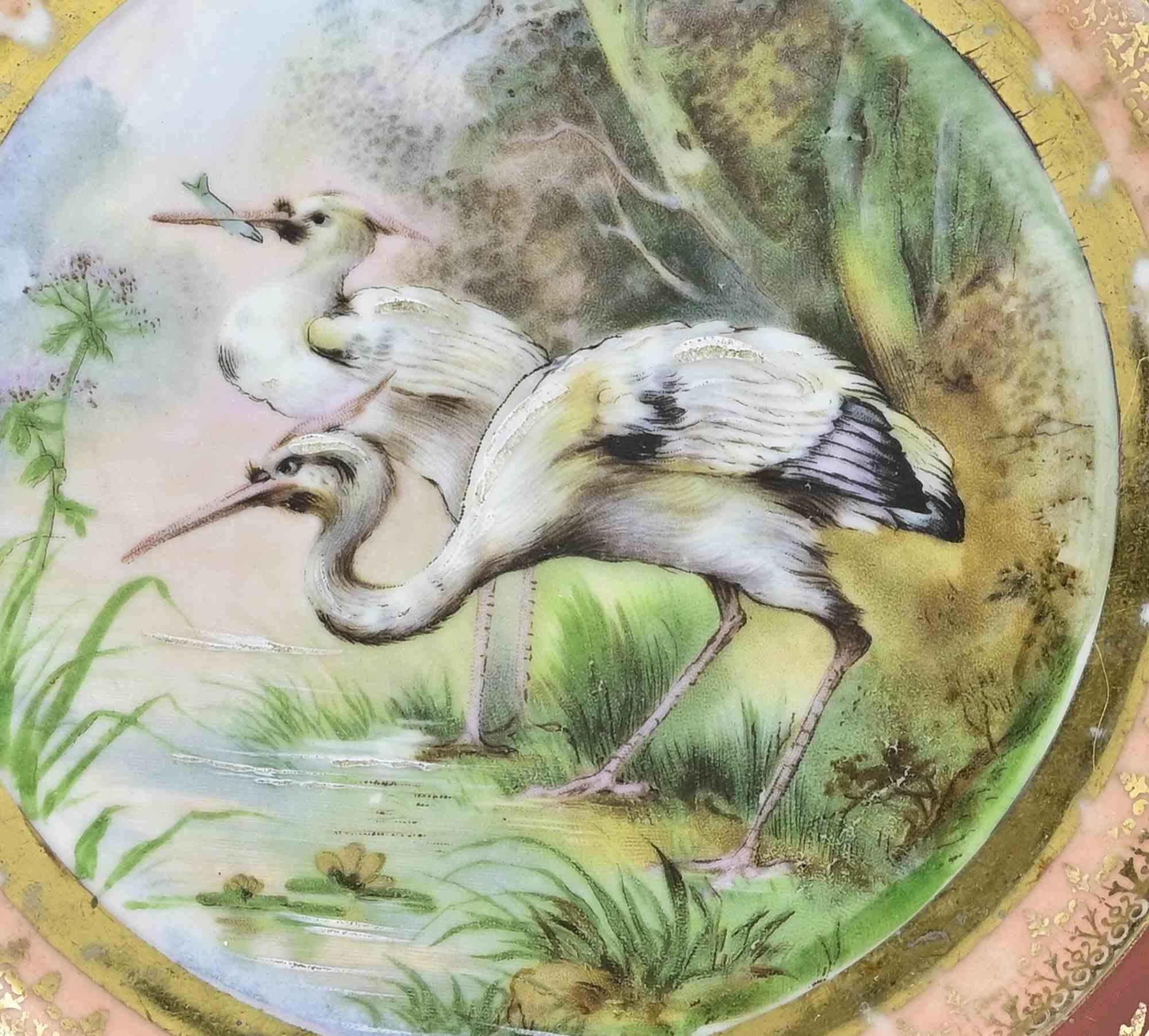 Assiette en céramique du milieu du siècle avec oiseau par Richard Ginori, années 1950 Bon état - En vente à Roma, IT