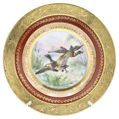Assiette en céramique du milieu du siècle avec oiseau par Richard Ginori, années 1950