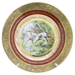 Piatto in ceramica di metà secolo con uccello di Richard Ginori, anni '50