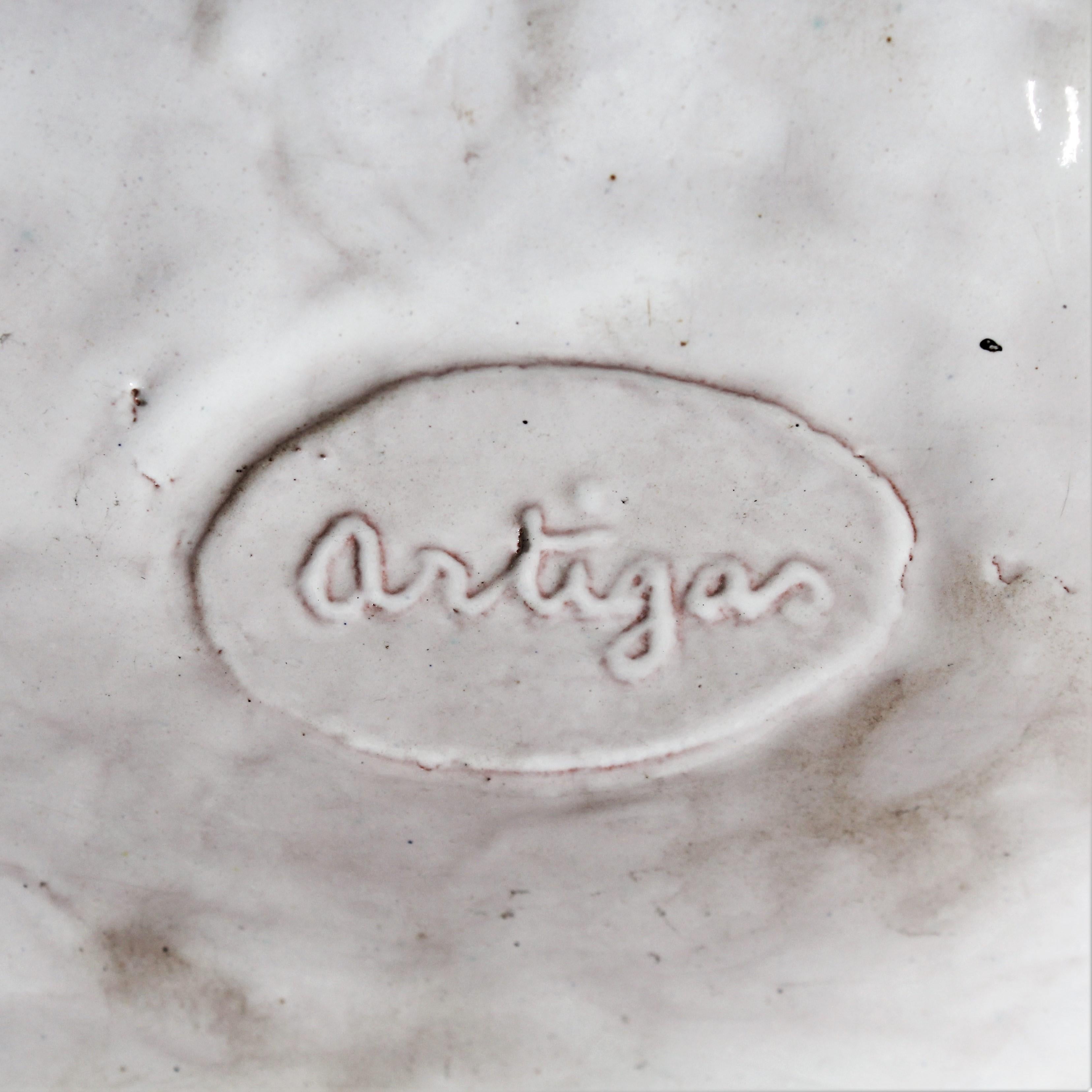 Midcentury Ceramic Plate with Polychrome Enamels by J. L. Artigas, Spain, 1960s 9