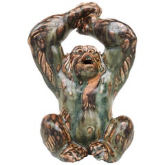 Midcentury Ceramic Sculpture Ape Knut Kyhn Royal Copenhagen