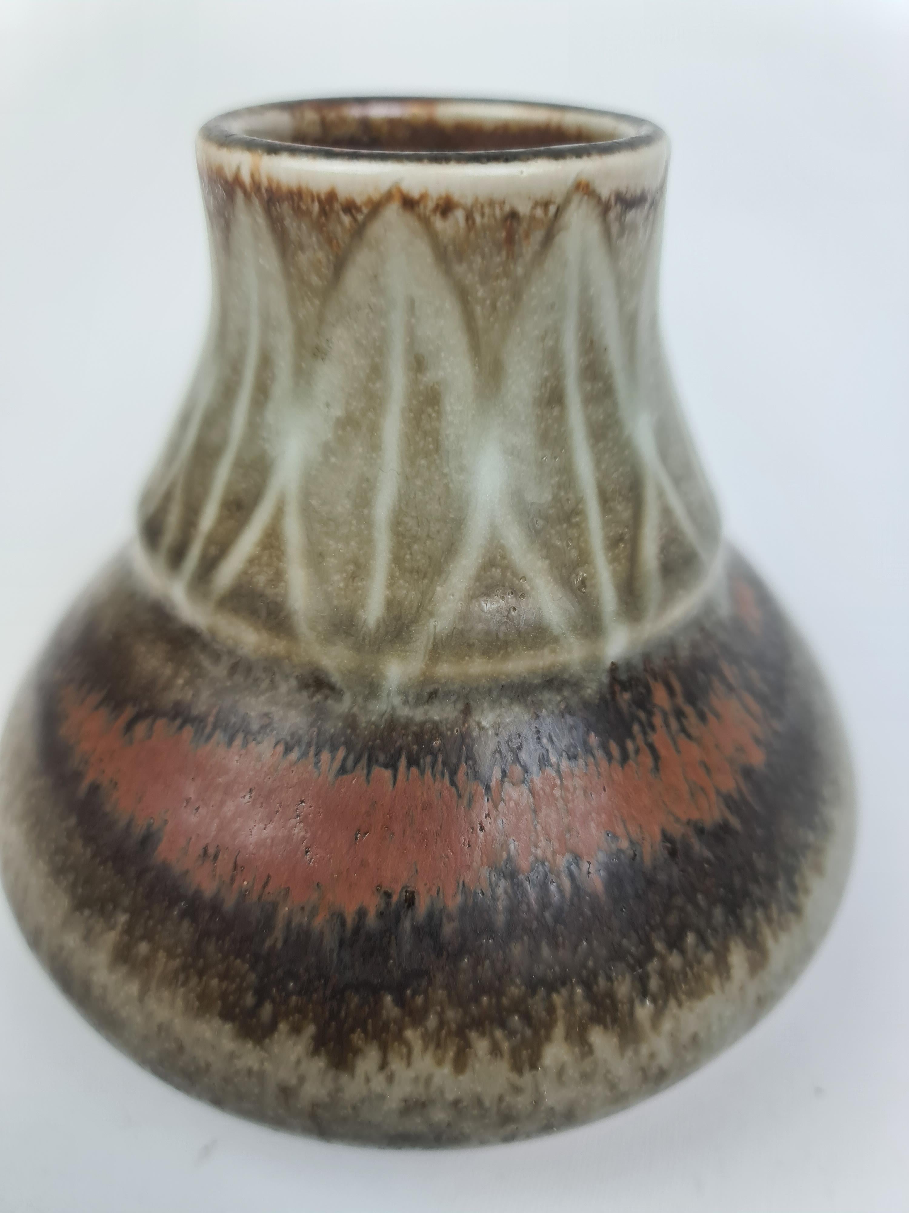 Midcentury Ceramic Studio Vase Rörstrand Carl Harry Stålhane, Sweden In Good Condition For Sale In Hillringsberg, SE