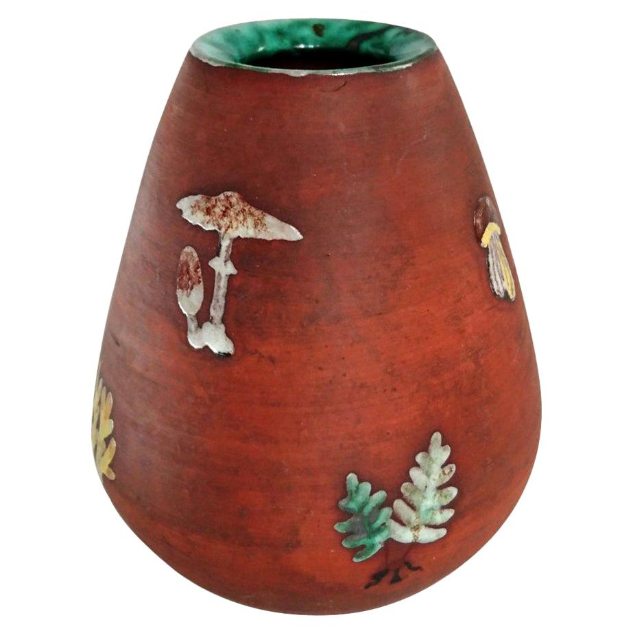 Midcentury Ceramic Studio Vase Walter Bosse For Sale