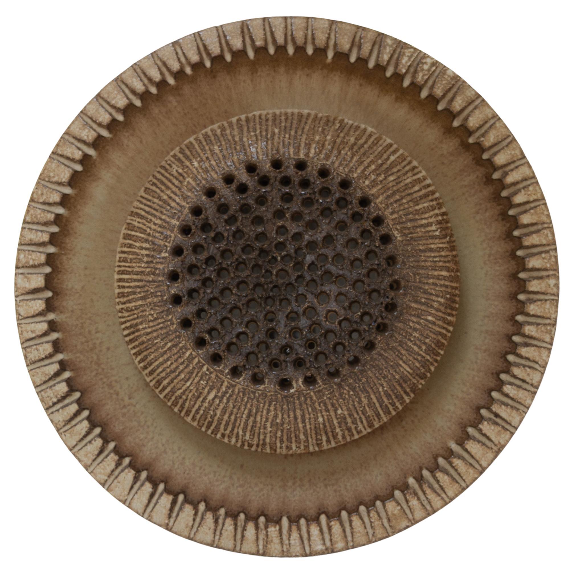 Aplique "Sol" de cerámica de mediados de siglo, Løvemose, Dinamarca, 1970 en venta