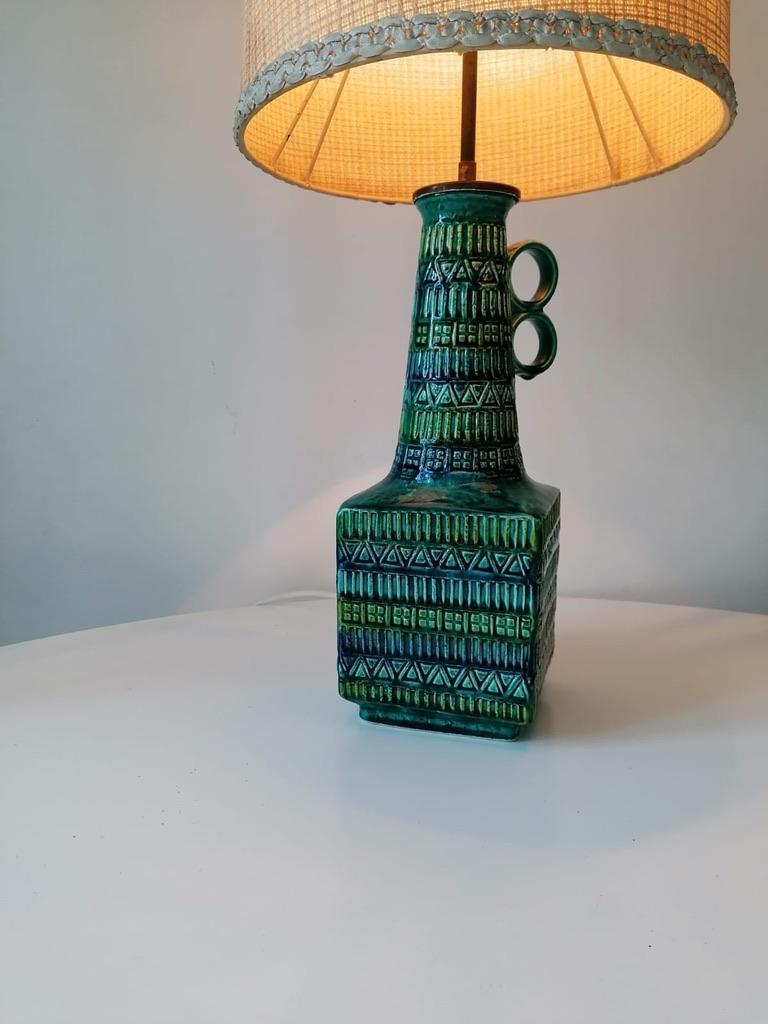 Midcentury Ceramic Table Lamp Attributed to Bitossi For Sale 11