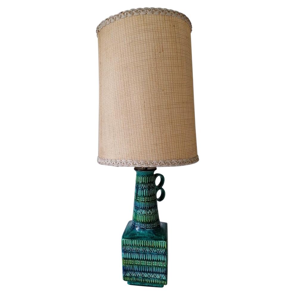 Midcentury Ceramic Table Lamp Attributed to Bitossi For Sale