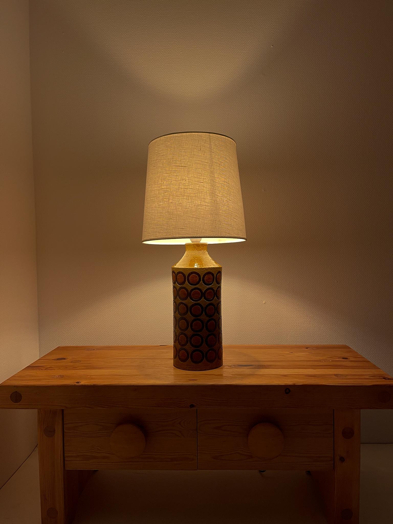 Midcentury Ceramic Table Lamp Bergbom Bitossi, Italy For Sale 3