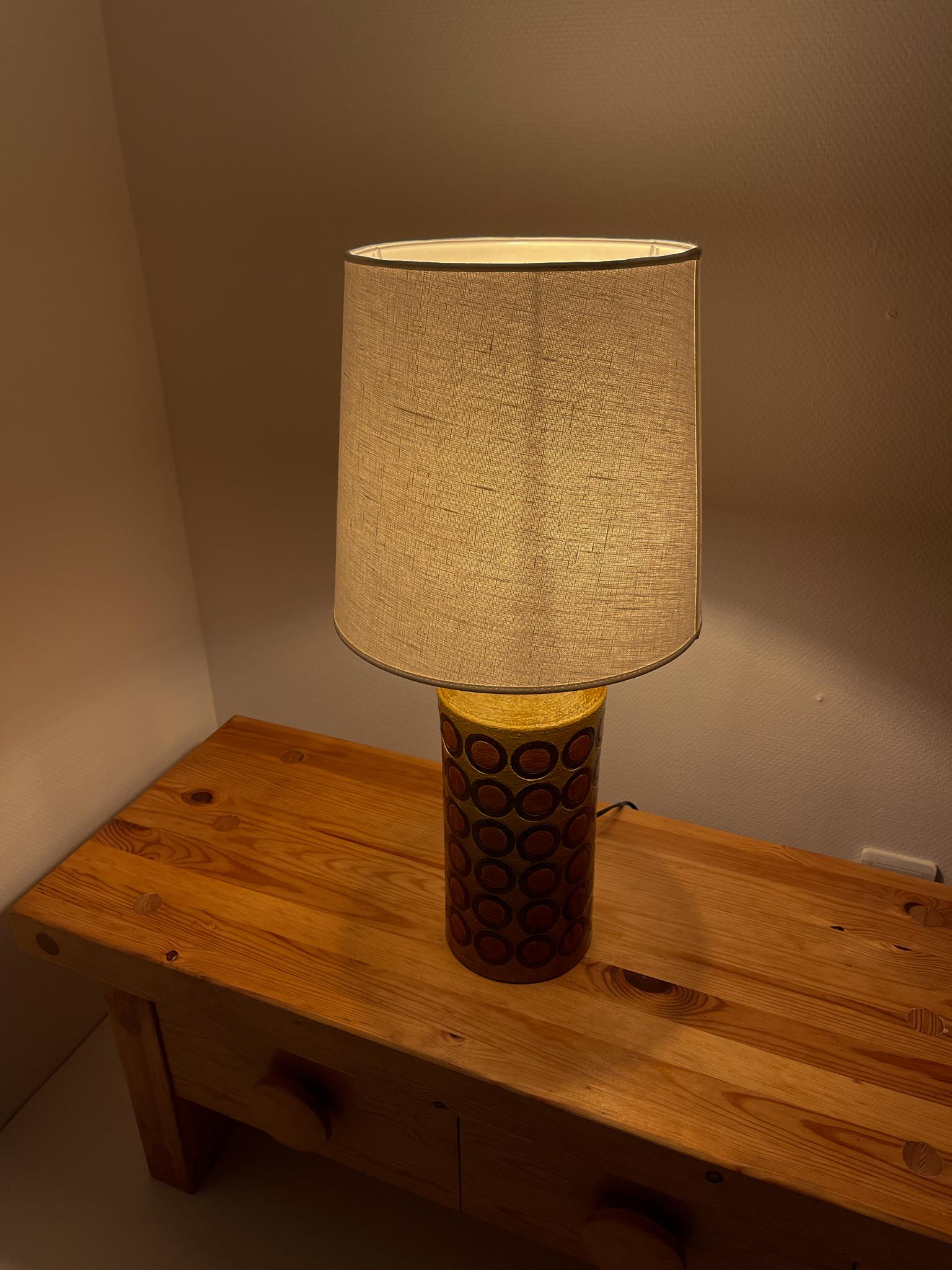 Lampe de bureau en céramique du milieu du siècle dernier, Bergbom Bitossi, Italie en vente 5