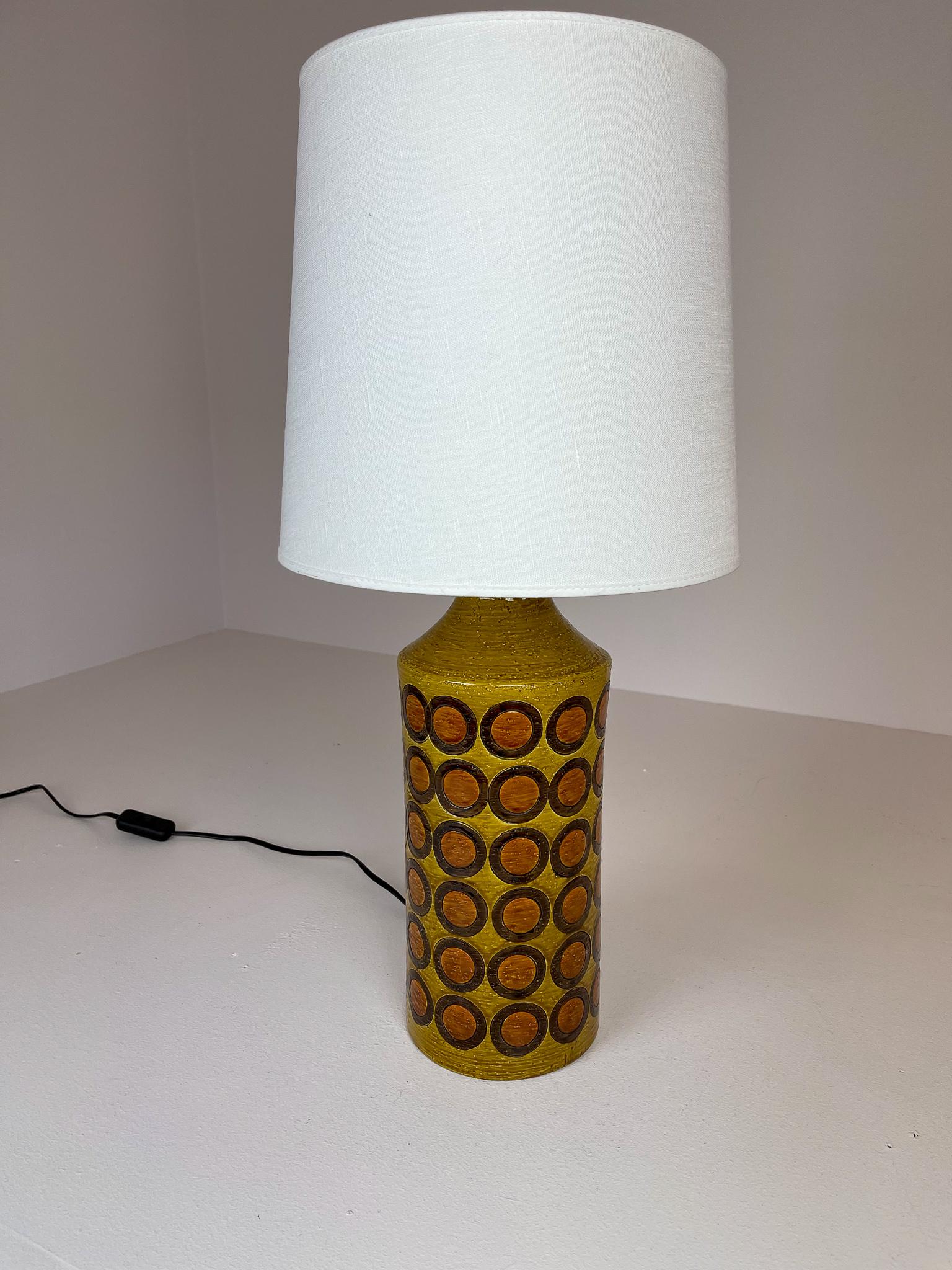 Mid-Century Modern Midcentury Ceramic Table Lamp Bergbom Bitossi, Italy For Sale