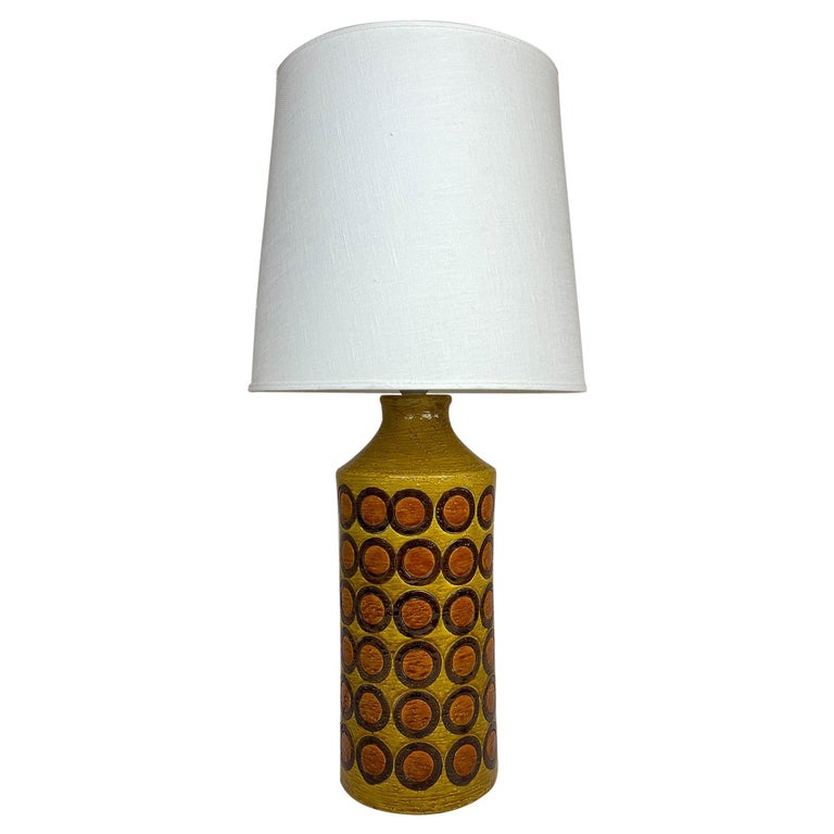 Midcentury Ceramic Table Lamp Bergbom Bitossi, Italy For Sale
