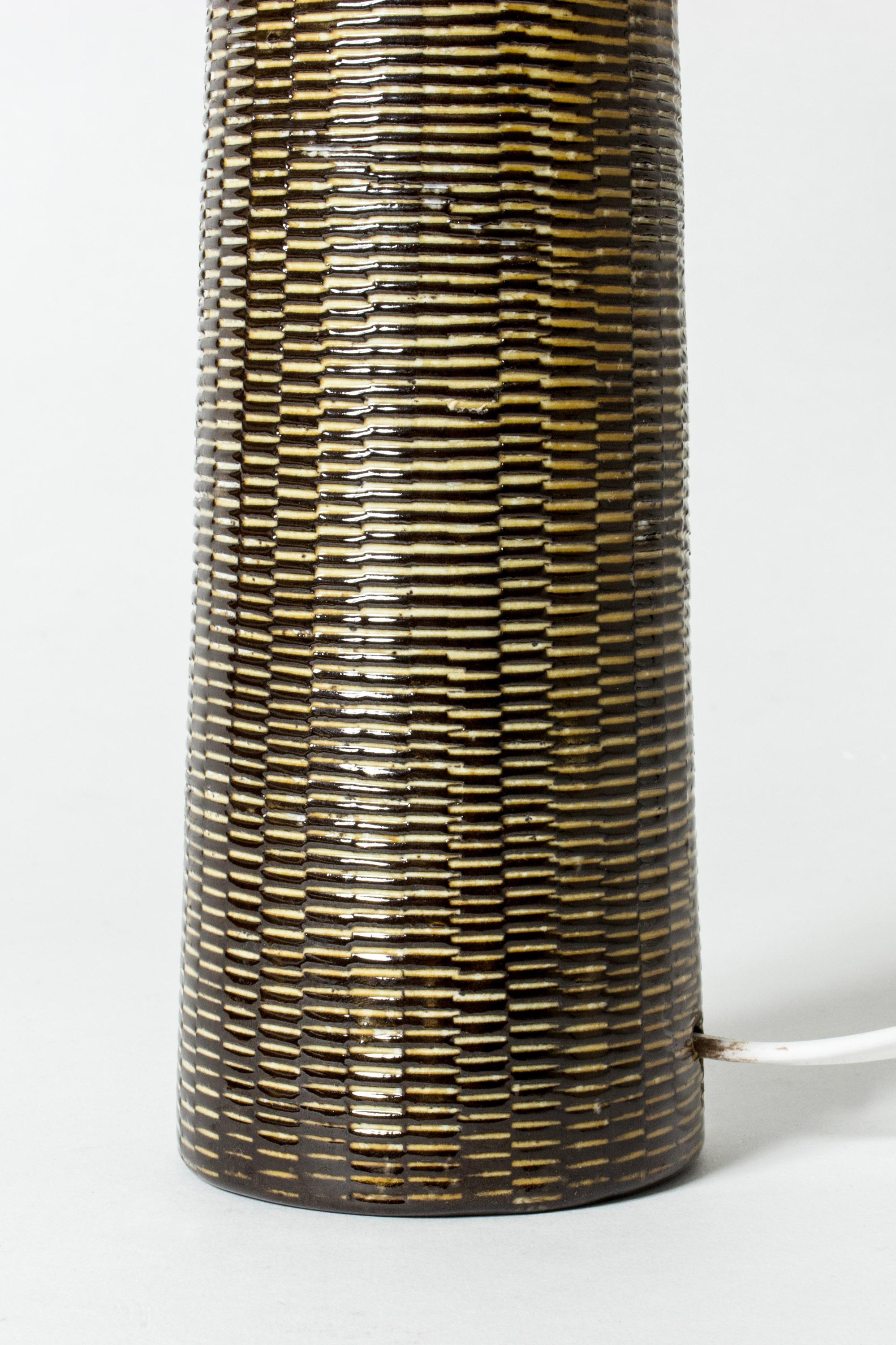 Swedish Midcentury Ceramic Table lamp by Ingrid Atterberg, Upsala Ekeby, Sweden, 1950s