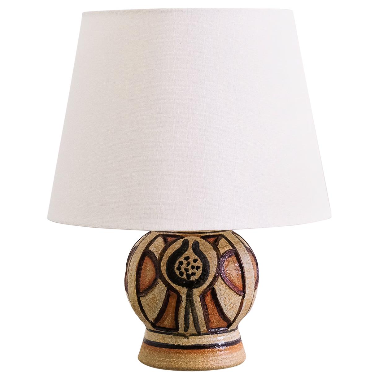 Midcentury Ceramic Table Lamp by Søholm, Denmark, 1960s