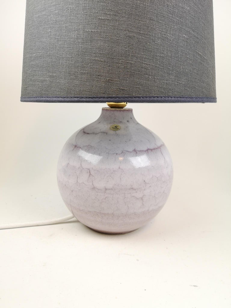 Scandinavian Modern Midcentury Ceramic Table Lamp Carl-Harry Stålhane, Sweden For Sale