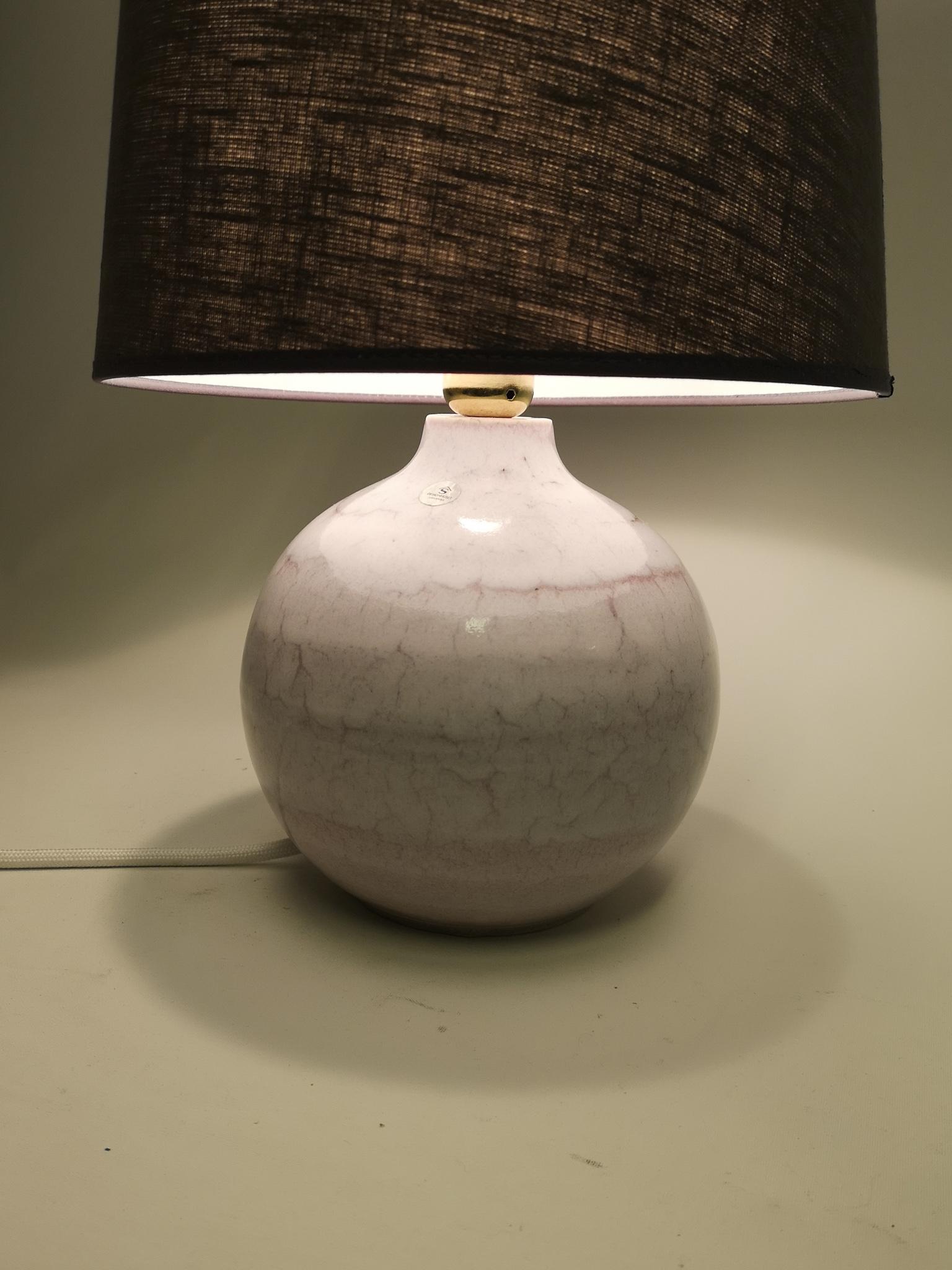 Late 20th Century Midcentury Modern Ceramic Table Lamp Carl-Harry Stålhane, Sweden For Sale