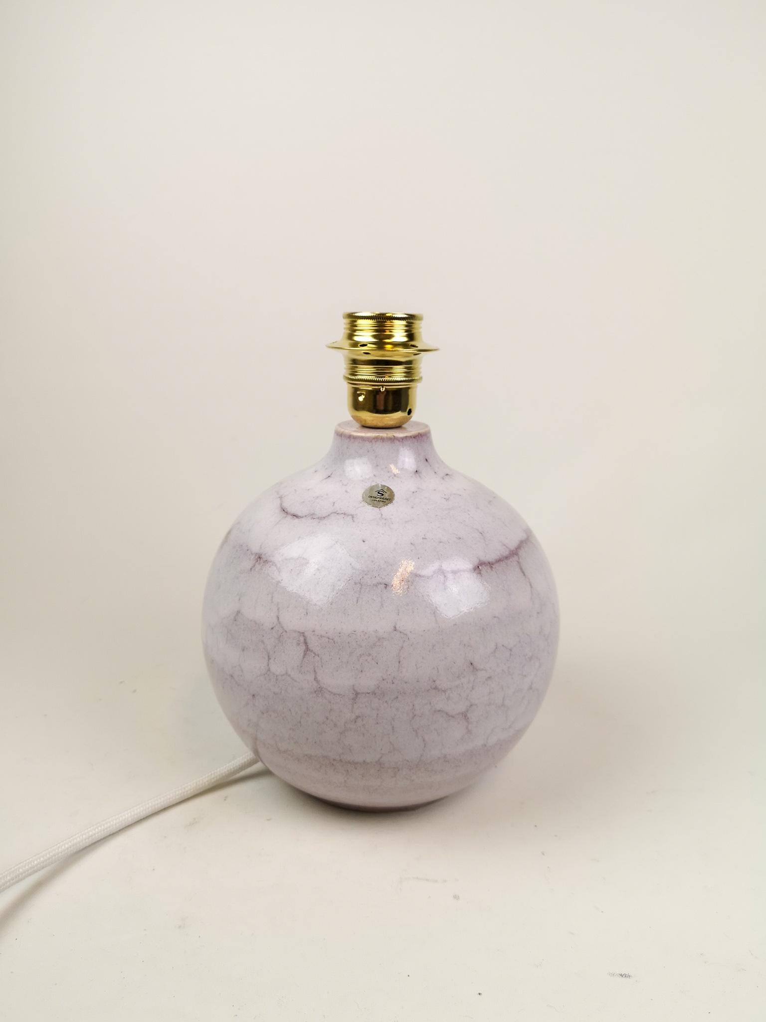 Stoneware Midcentury Modern Ceramic Table Lamp Carl-Harry Stålhane, Sweden For Sale