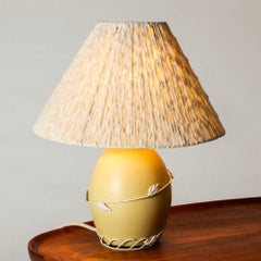 Midcentury Ceramic table lamp, Corona Belysningskultur, Sweden, 1940s