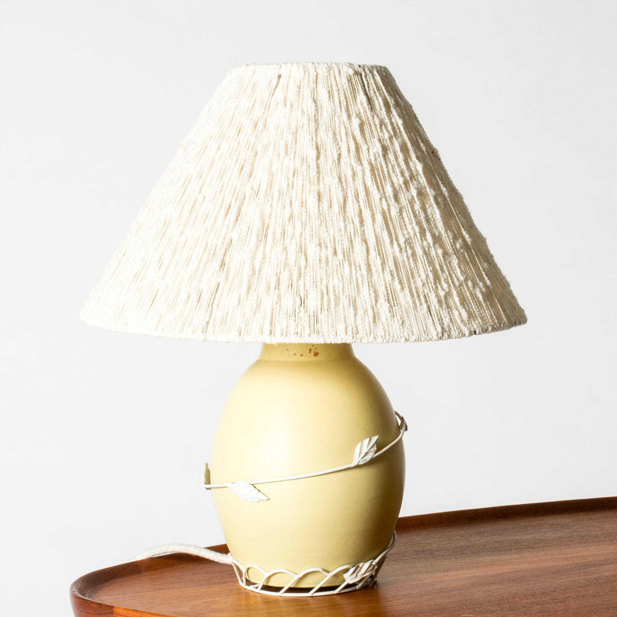 Svedese Lampada da tavolo in ceramica del Medioevo, Corona Belysningskultur, Svezia, anni '40