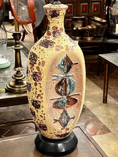 Lampe de table en céramique du milieu du siècle