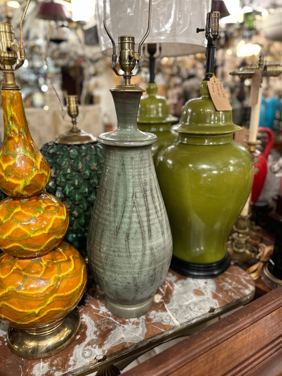 A circa 1960's Italian ceramic lamp.

Measurements:
Height of body: 22