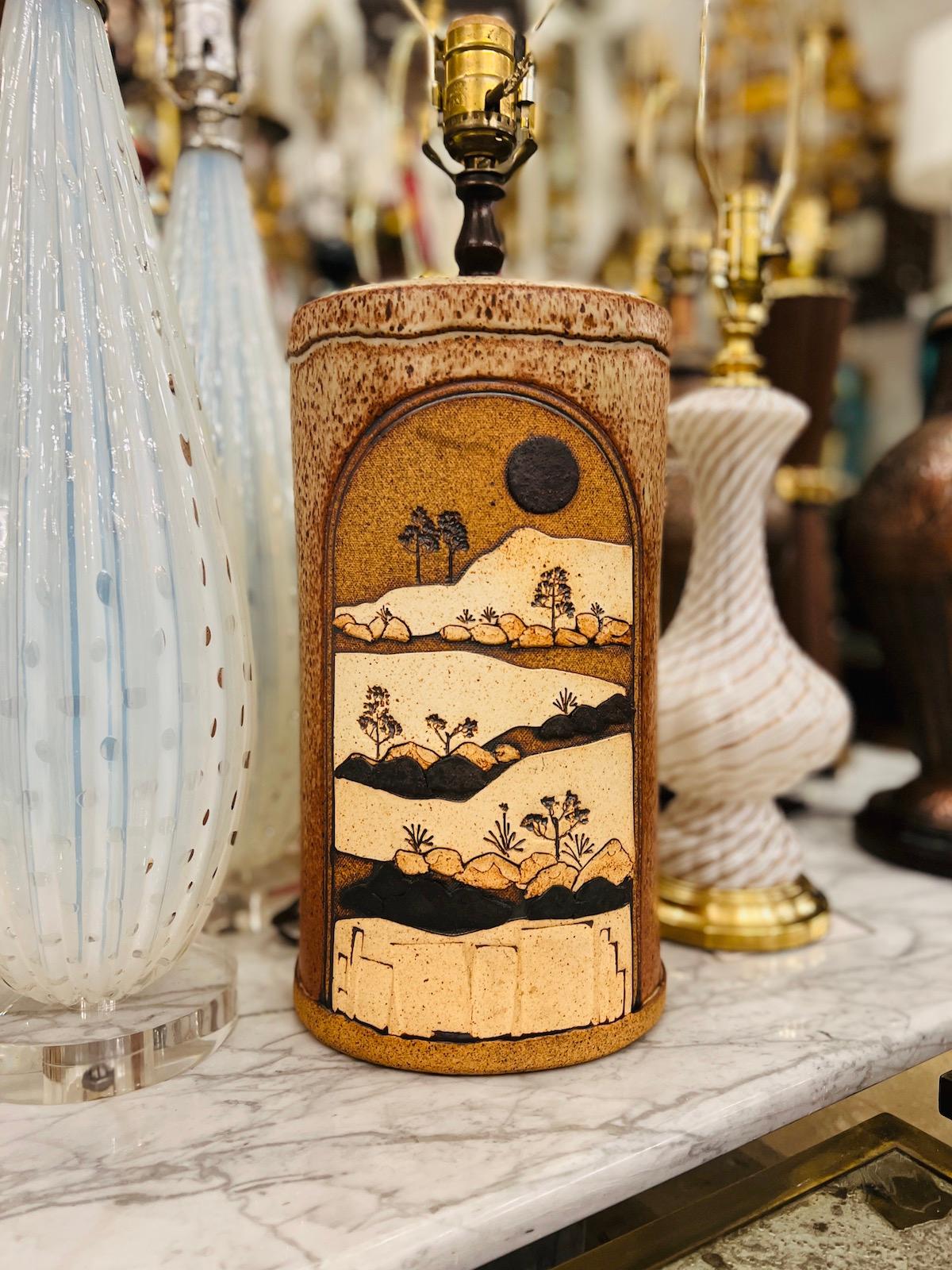 Midcentury Ceramic Table Lamp In Good Condition For Sale In New York, NY