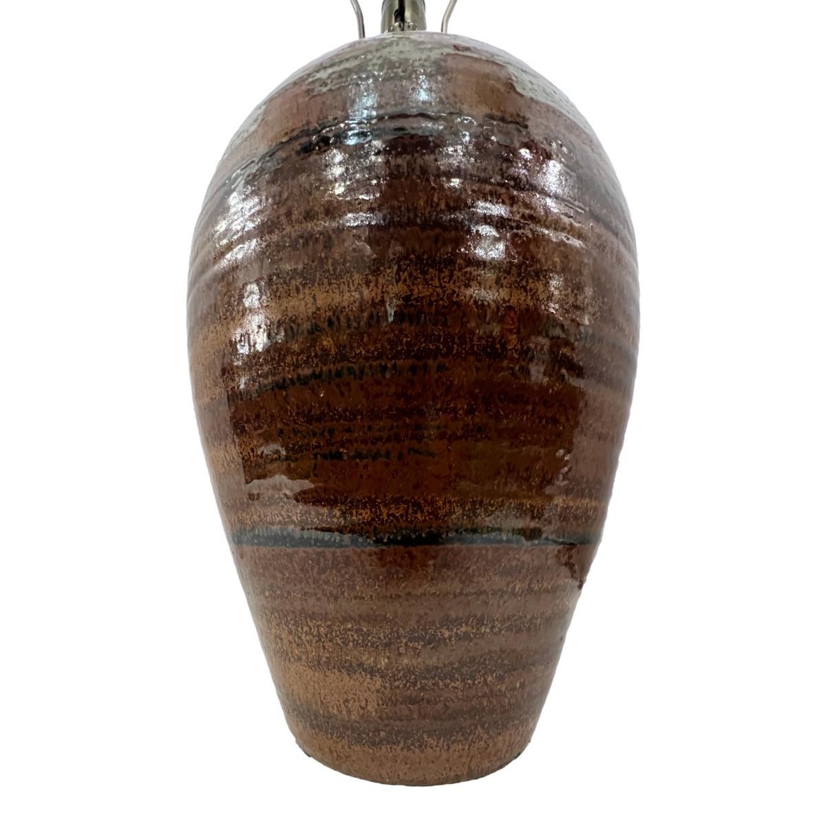 Midcentury Ceramic Table Lamp In Good Condition For Sale In New York, NY