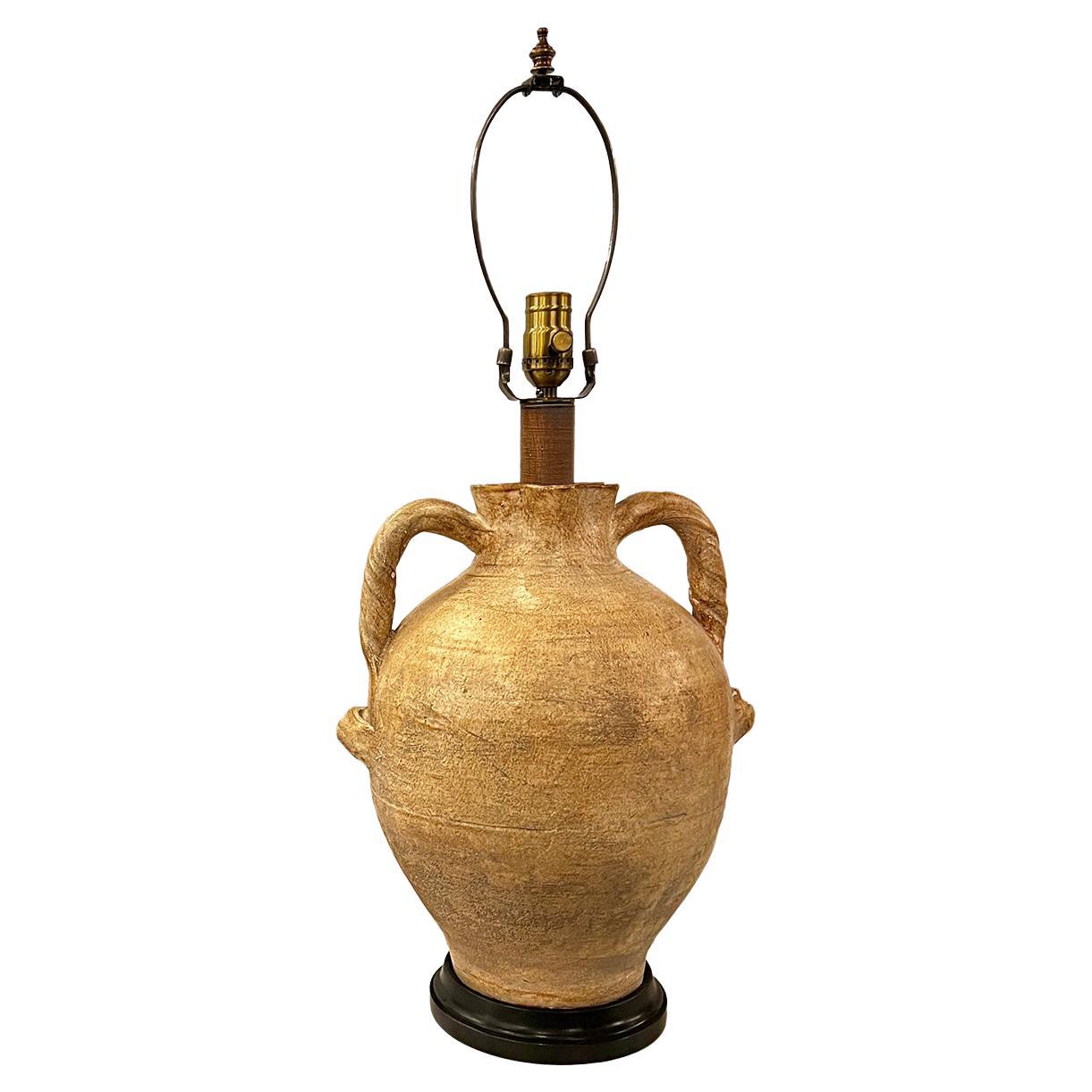 Lampe de table en céramique du milieu du siècle dernier