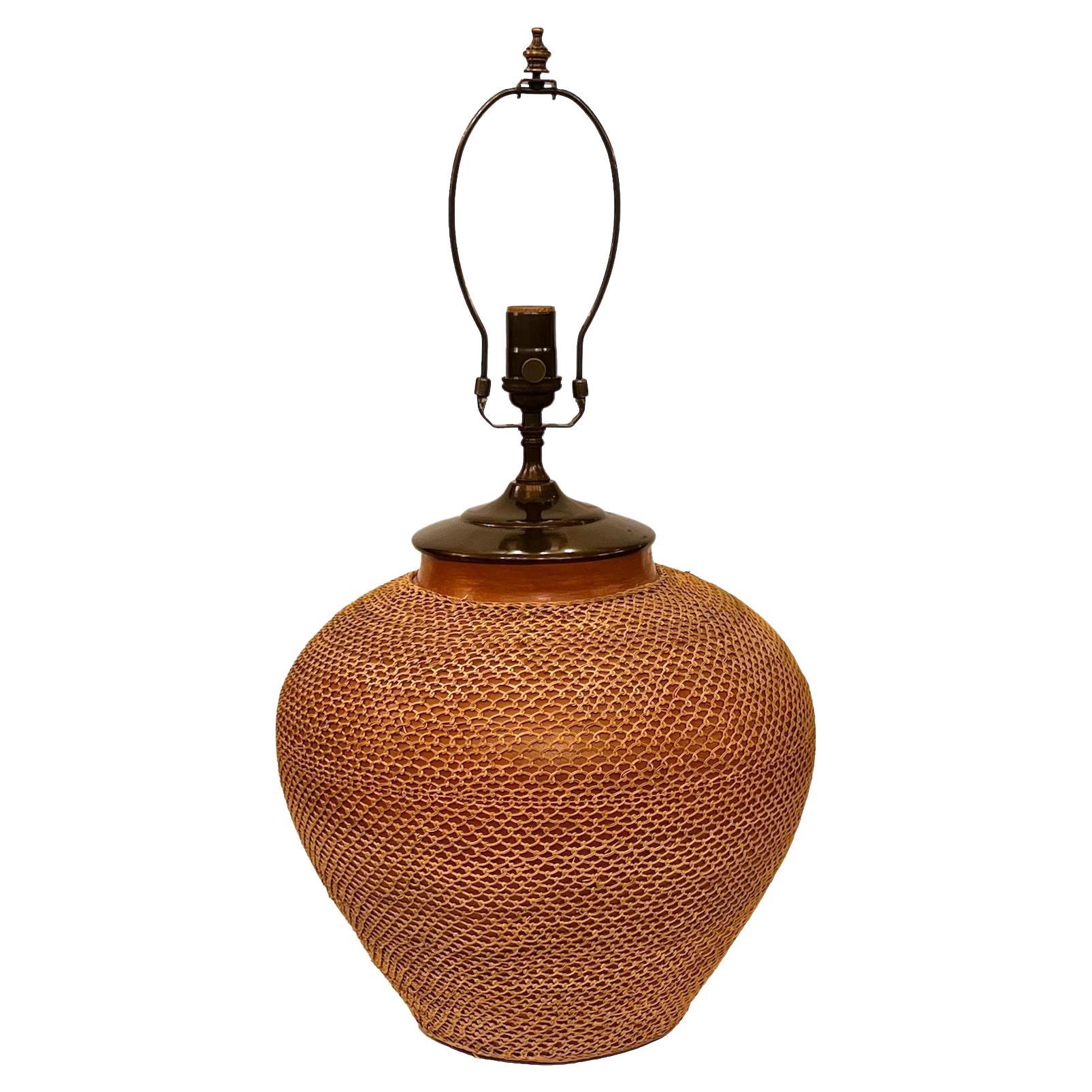 Lampe de table en céramique du milieu du siècle