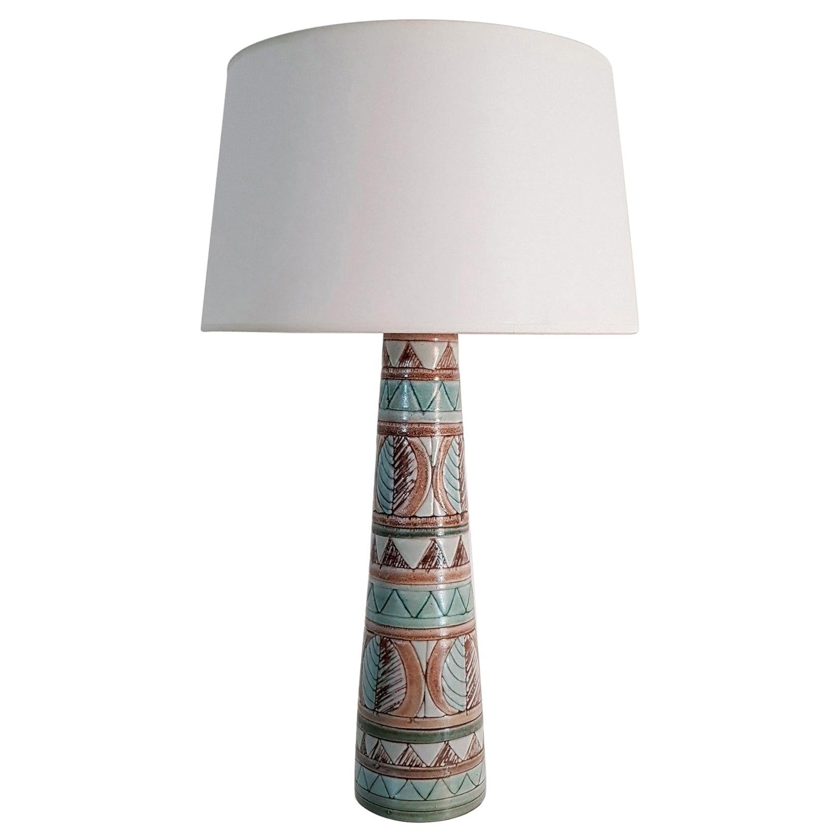 Midcentury Handmade Italian Ceramic Table Lamp For Sale at 1stDibs