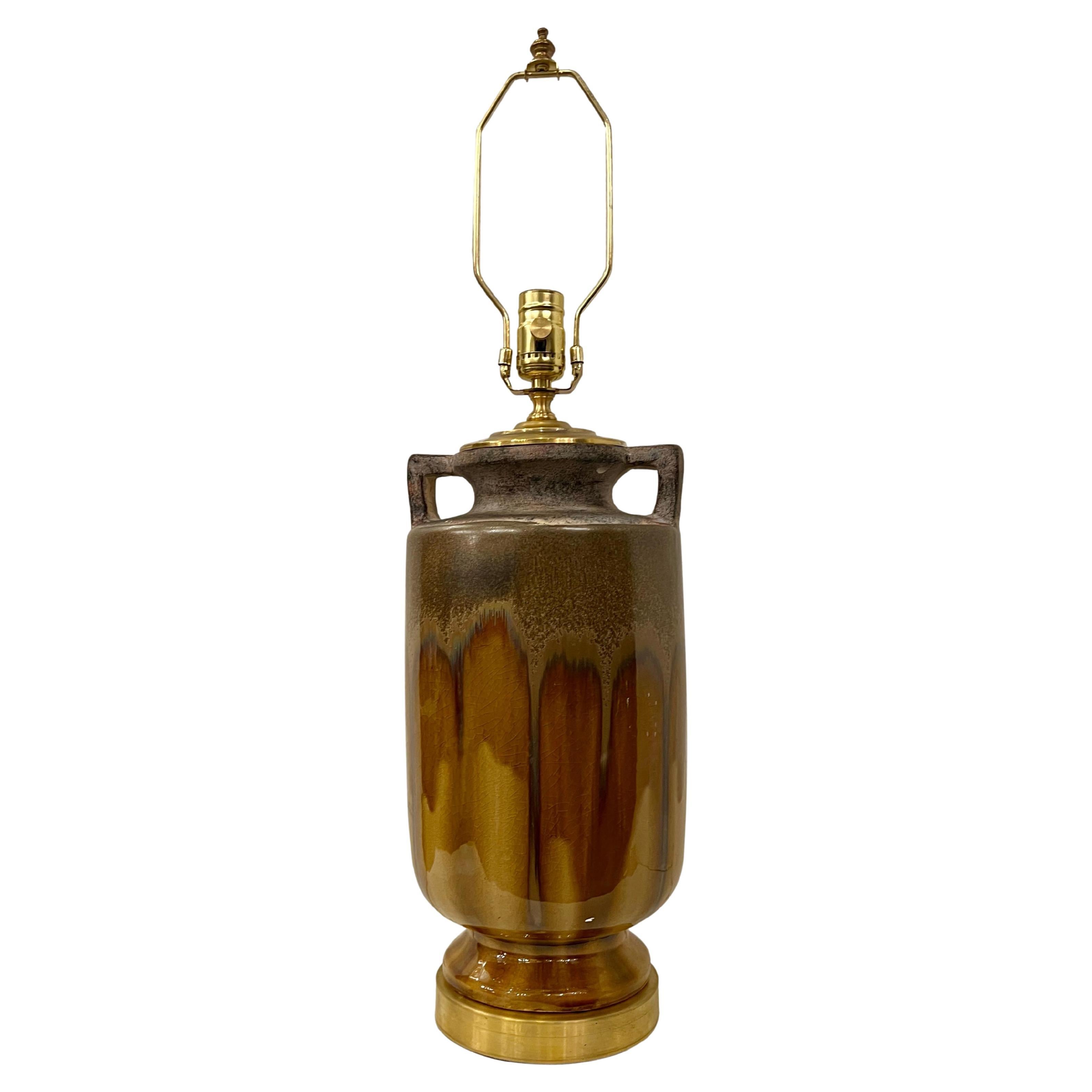 Single Mid-Century Ceramic Table Lamp For Sale