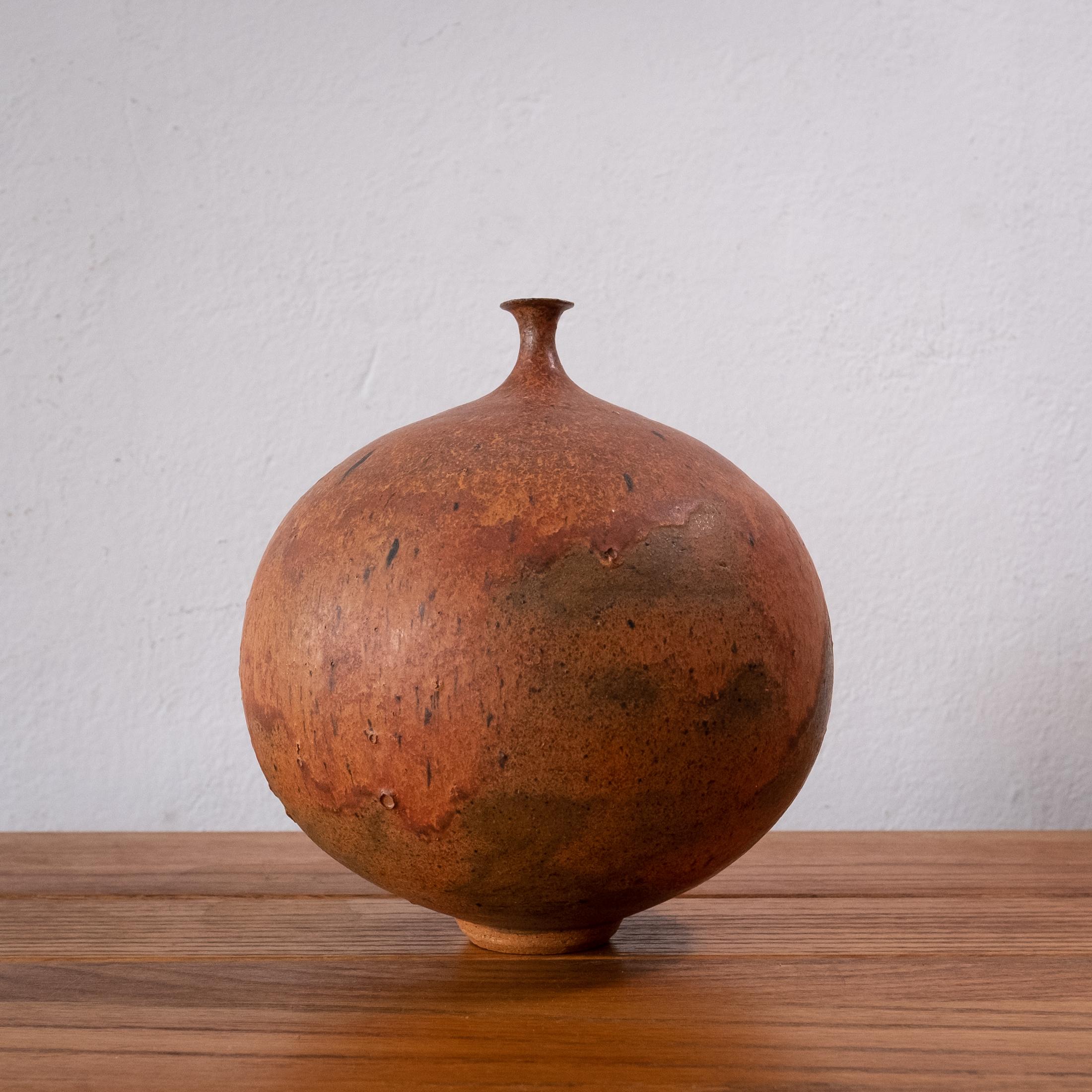 Midcentury Ceramic Vase by California Artist, Ed Cromey In Good Condition In San Diego, CA