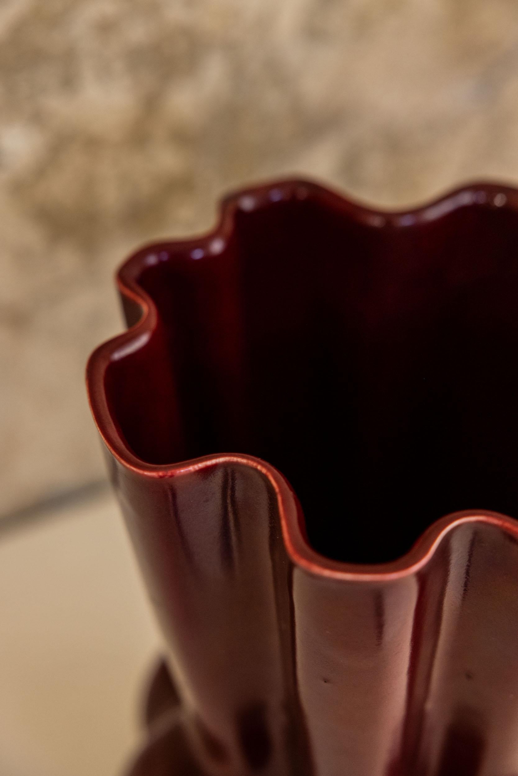 Midcentury ceramic vase by Gio Ponti for San Cristoforo, Italy 1950 1