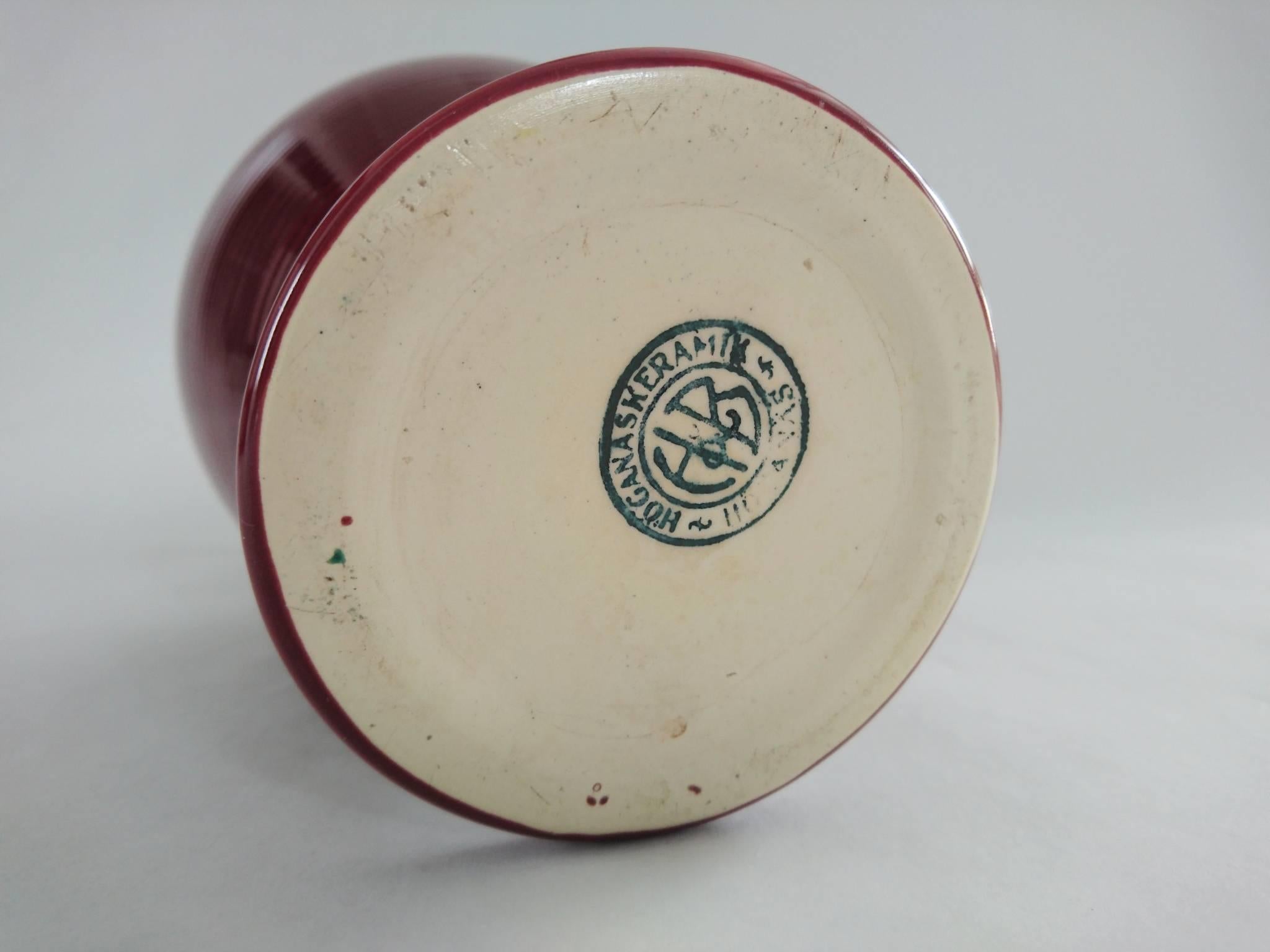 Swedish Midcentury Ceramic Vase by Höganäs Keramik, Sweden For Sale