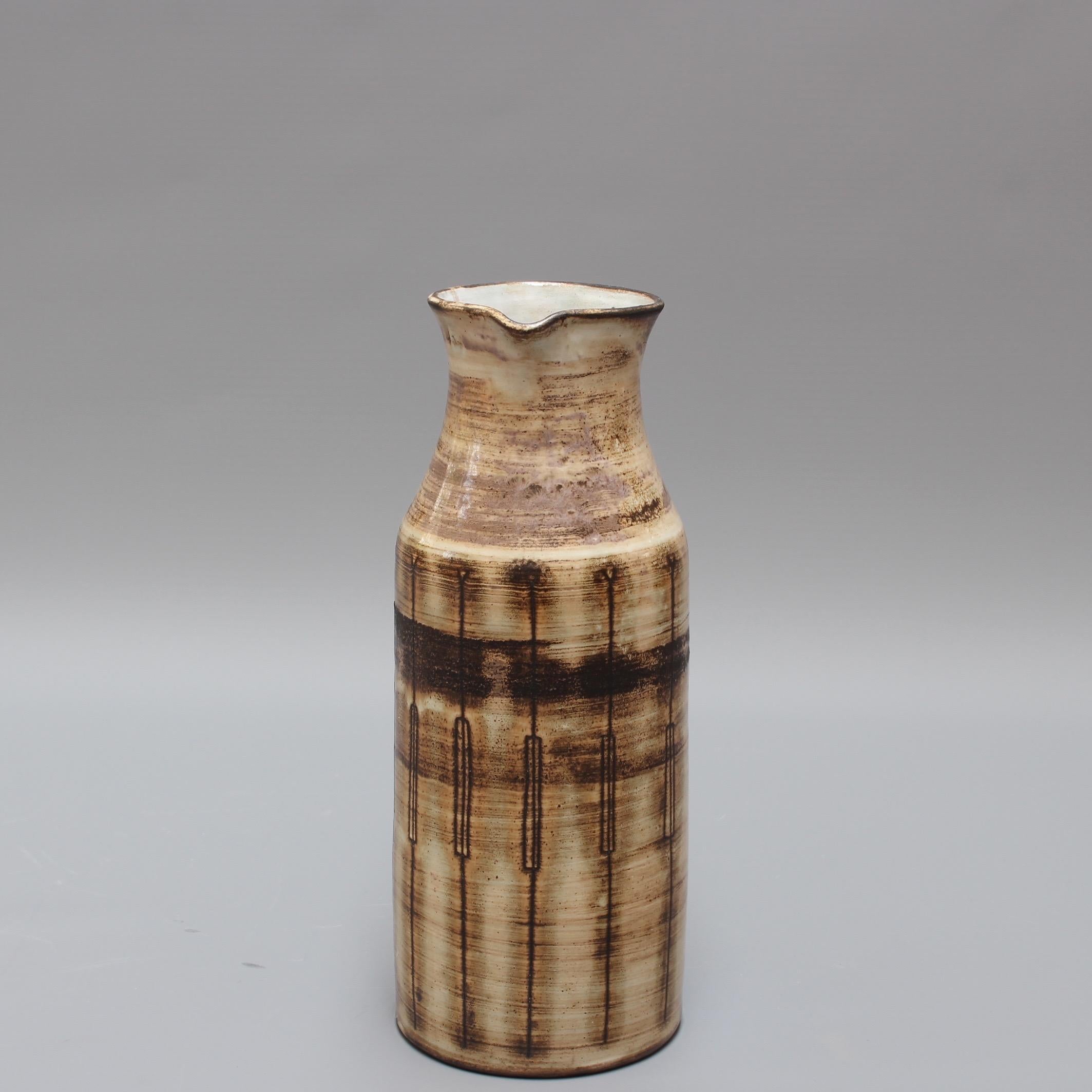 Mid-Century Modern Midcentury Ceramic Vase by Jacques Pouchain, Atelier Dieulefit, circa 1960s For Sale