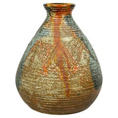 Midcentury Ceramic Vase by Sardinian Artist Claudio Pulli, Italy, 1970s