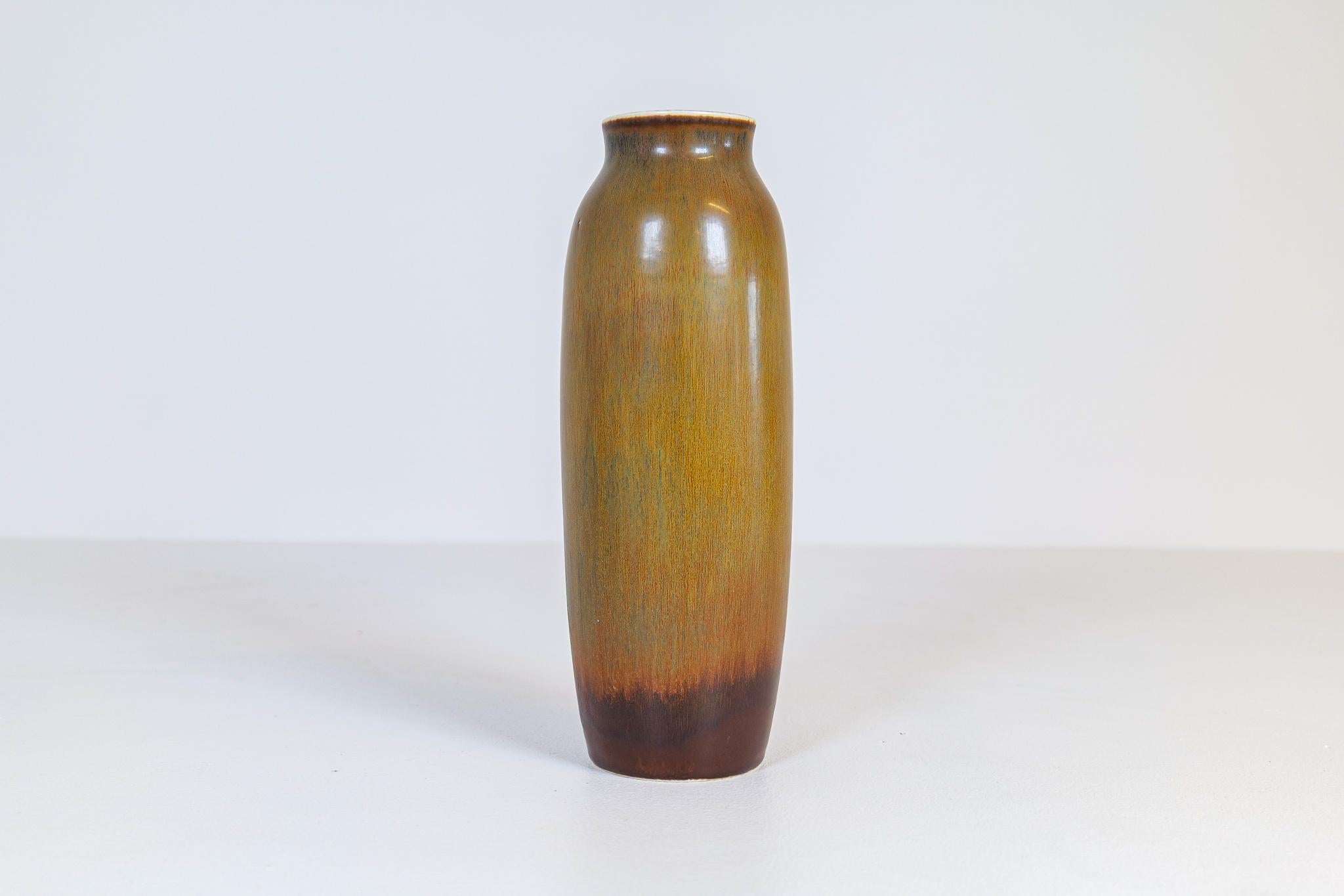 Midcentury Modern Ceramic Vase Carl-Harry Stålhane for Rörstrand, Sweden In Good Condition For Sale In Hillringsberg, SE
