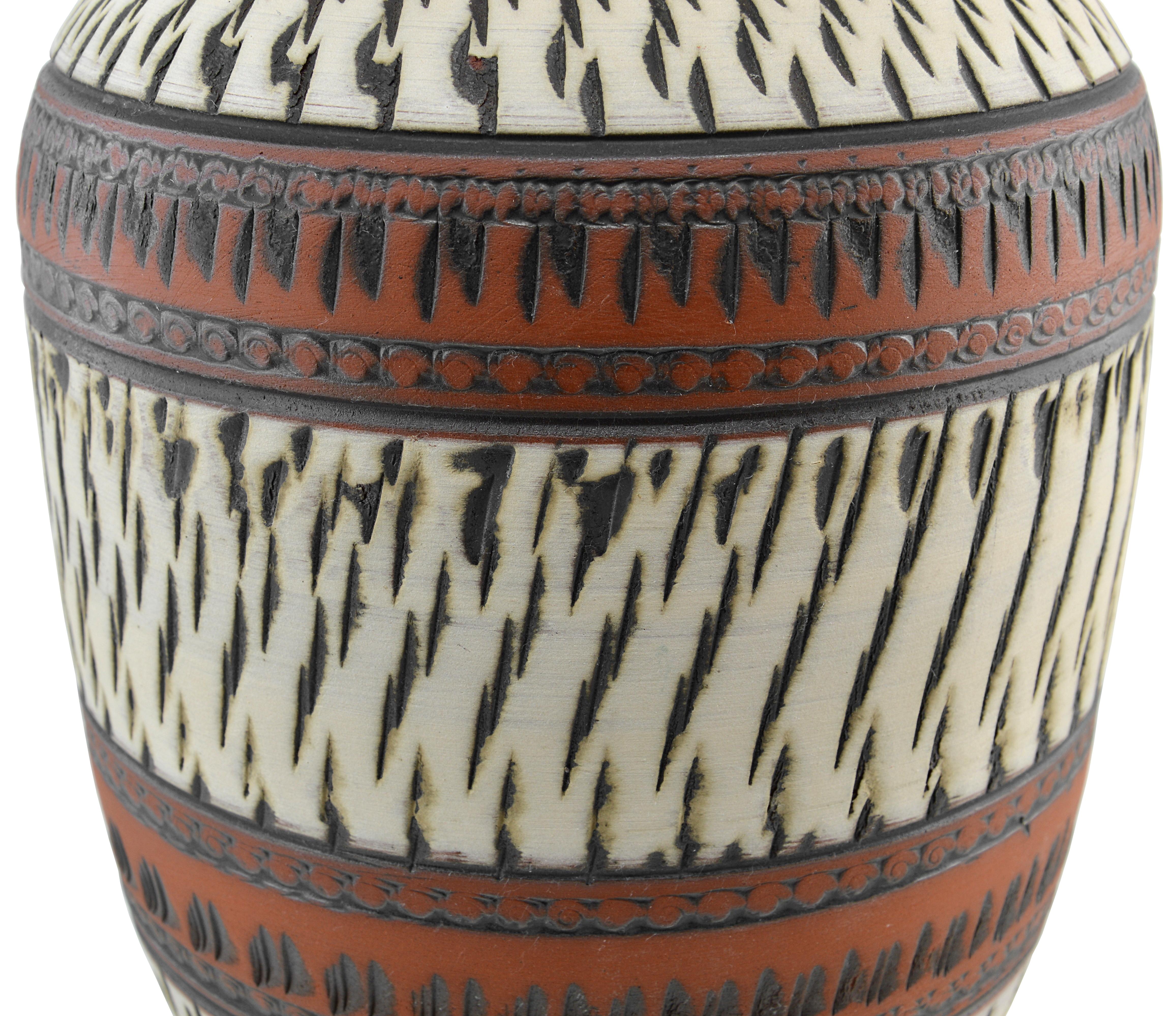 Keramikvase aus der Jahrhundertmitte, Deutschland, 1960er Jahre, möglicherweise Vintage-Lampe (Mitte des 20. Jahrhunderts) im Angebot