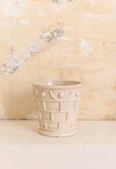 Midcentury ceramic vase "La fenice" Albisola, Italy 1930