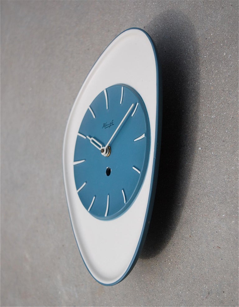Midcentury Ceramic Wall Clock by Kienzle, Germany, 1950s at 1stDibs