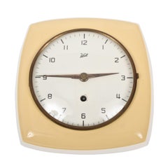 Midcentury Ceramic Wall Clock by Walt, Germany, 1950s