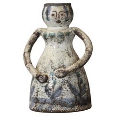 Mid-Century Ceramic Woman by Atelier Le Murier Gustave Reynaud, Vallauris, 1960s