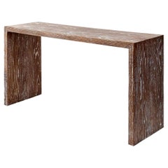 Midcentury Cerused Oak Console