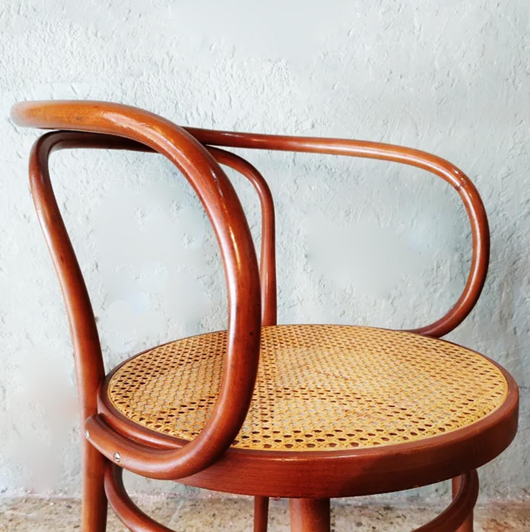 Four Chairs or Archairs  After Thonet  Midcentury  209, Brown Bentwood, 1950s In Excellent Condition In Mombuey, Zamora